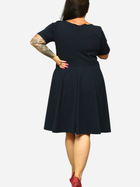 Sukienka trapezowa damska Plus Size Karko U334 50-52 Granatowa (5903676038160) - obraz 2