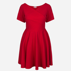 Sukienka trapezowa damska Plus Size Karko U337 54-56 Czerwona (5903676038115) - obraz 5