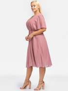Плаття міді літнє жіноче Karko SA400 50 Ніжно-рожеве (5903676032991) - зображення 3
