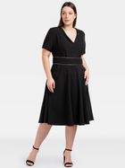 Sukienka trapezowa damska Plus Size Karko SC219 52 Czarna (5903676216377) - obraz 1