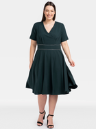 Sukienka trapezowa damska Plus Size Karko SC221 54 Zielona (5903676216681) - obraz 1