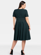 Sukienka trapezowa damska Plus Size Karko SC221 54 Zielona (5903676216681) - obraz 2