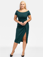 Плаття міді жіноче Karko SA718 50-52 Темно-зелене (5903676031482) - зображення 1