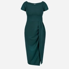 Плаття міді жіноче Karko SA718 50-52 Темно-зелене (5903676031482) - зображення 5