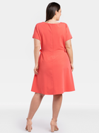 Sukienka trapezowa damska Plus Size Karko SC253 54 Koralowa (5903676222750) - obraz 2