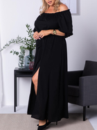 Плаття довге жіноче Karko SA654 42-44 Чорне (5903676028017) - зображення 3