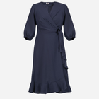 Плаття на запах міді жіноче Karko SA853 50-52 Темно-синє (5903676036357) - зображення 5