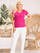 T-shirt damski bawełniany Karko BA396 42/44 Rózowy (5903676228424) - obraz 3