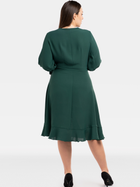 Плаття на запах міді жіноче Karko SA852 46-48 Темно-зелене (5903676036388) - зображення 2