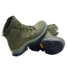 Берцы демисезонные тактические ботинки PAV 505 Harlan хаки олива кожаные с мембраной Winterfrost 41 - изображение 6