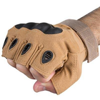 Тактичні рукавички короткі, розмір Pro L, бежевий. - изображение 2