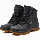 Берцы демисезонные тактические ботинки PAV 505 Harlan черные кожаные с мембраной Winterfrost 41 - изображение 1