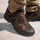 Тактические кроссовки летние Stimul Штурм коричневые кожаные сетка 45 - изображение 9