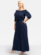 Плаття довге жіноче Karko SA992 50-52 Темно-синє (5903676028086) - зображення 3