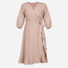 Плаття на запах міді жіноче Karko SB064 42-44 Рожеве (5903676061892) - зображення 5