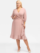 Плаття на запах міді жіноче Karko SB064 54-56 Рожеве (5903676061922) - зображення 1