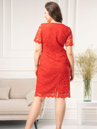 Sukienka ołówkowa damska Plus Size Karko SC304 52 Czerwona (5903676233527) - obraz 2