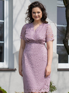 Sukienka ołówkowa damska Plus Size Karko SC305 52 Fioletowa (5903676233589) - obraz 1