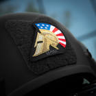 M-Tac нашивка Spartan Helmet USA (вишивка) Black - зображення 3