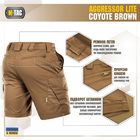 Шорти Short M-Tac M Coyote Brown Aggressor - зображення 5