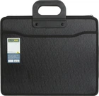 Портфель пластиковий Buromax Job на блискавці В4 на 2 відділення Чорний (BM.3733-01)