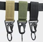 Пряжка карабин с кольцом для ключей фонариков рюкзаков ремней аксессуаров Хаки - изображение 3