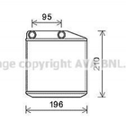 Радіатор грубки AVA COOLING FTA6313 Fiat Doblo, Punto, Grande Punto, Tipo; Opel CORSA 95514452, 55702423, 1618484