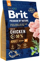 Сухой корм Brit Premium Adult M для взрослых собак средних пород со вкусом курицы