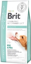 Сухий корм для дорослих Brit VetDiets у разі сечокам'яної хвороби з яйцем, індичкою, горохом і гречкою