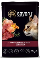 Влажный корм Savory для котят Ягненок с тыквой в желе 85 г