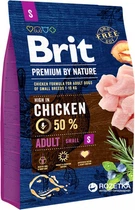 Сухой корм Brit Premium Adult S для взрослых собак мелких пород со вкусом курицы