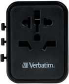Adapter Verbatim Power Travel Adapter UTA-02 Black (VTRA1) - obraz 1