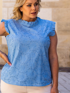 Блуза жіноча Karko BA121 38/40 Синя (5903676086321) - зображення 6