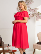 Сукня вечірня міді літня жіноча Karko SB245 38 Рожева (5903676082927) - зображення 6