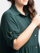 Сукня-сорочка міді літня жіноча Karko SB527 46/48 Зелена (5903676113997) - зображення 7