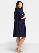 Сукня-сорочка міді літня жіноча Karko SB528 46/48 Темно-синя (5903676114048) - зображення 3