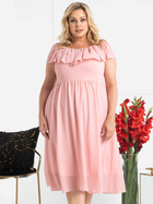 Сукня вечірня міді літня жіноча Karko SB530 40 Рожева (5903676116288) - зображення 1