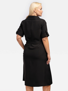 Сукня-сорочка міді літня жіноча Karko SB636 54/56 Чорна (5903676126140) - зображення 2