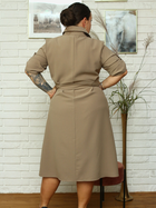 Сукня-сорочка міді літня жіноча Karko SB638 54/56 Темно-бежева (5903676126249) - зображення 5