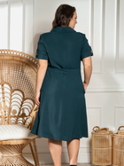 Сукня-сорочка міді літня жіноча Karko SB639 38/40 Зелена (5903676126058) - зображення 5