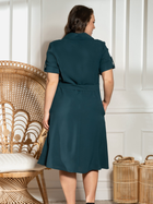 Сукня-сорочка міді літня жіноча Karko SB639 46/48 Зелена (5903676126072) - зображення 5