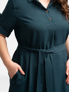 Сукня-сорочка міді літня жіноча Karko SB639 46/48 Зелена (5903676126072) - зображення 8