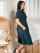 Сукня-сорочка міді літня жіноча Karko SB639 54/56 Зелена (5903676126096) - зображення 6