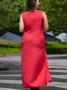 Плаття на запах довге літнє жіноче Karko SB920 38 Червоне (5903676180524) - зображення 8