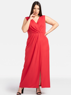 Плаття на запах довге літнє жіноче Karko SB920 46 Червоне (5903676180562) - зображення 1
