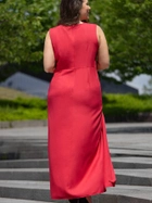 Плаття на запах довге літнє жіноче Karko SB920 46 Червоне (5903676180562) - зображення 8