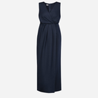 Плаття на запах довге літнє жіноче Karko SC108 38 Темно-синє (5903676192527) - зображення 4