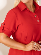 Плаття-сорочка міді літнє жіноче Karko SC113 46-48 Червоне (5903676192978) - зображення 10