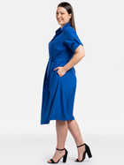 Плаття-сорочка міді літнє жіноче Karko SC114 46-48 Синє (5903676192923) - зображення 3
