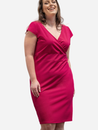 Sukienka ołówkowa damska Plus Size Karko SA259 54-56 Różowa (5903676029465) - obraz 1